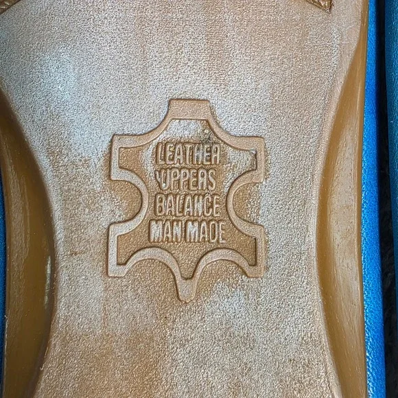 VINTAGE Arteffects Leather Ballet Flats Pink Blue Colorful 70s Shoes 7.5 - Picture 7 of 11